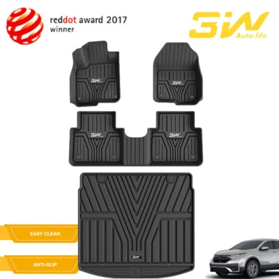 Alfombrillas y alfombrillas de carga 3W para Honda CR-V CRV 2017-2022 alfombrillas de coche TPE para todo tipo de clima Foto 1 de 4