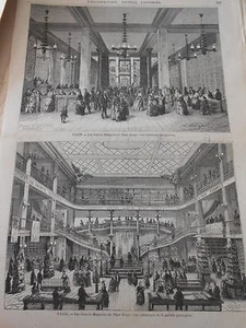Gravure 1872 - Paris Les grands magasin du Tapis Rouge - Picture 1 of 1