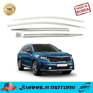 Protectores contra la lluvia cromados para ventana ventilación visera protectores contra la lluvia para KIA Sorento 2021 - Imagen 1 de 4
