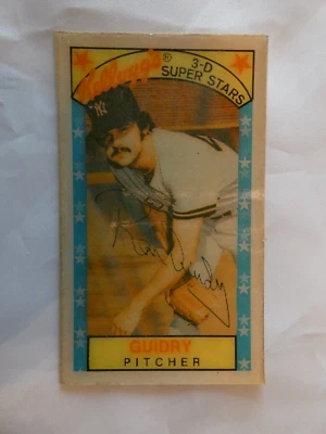 BASEBALL CARD 1979 RON GUIDRY #11 3D KELLOGGS - Image 1 of 2