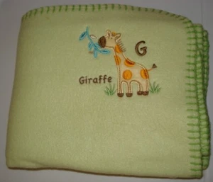 Garanimals light Green G giraffe Baby Blanket Security Fleece Blanket 30x40 nwot - Picture 1 of 2