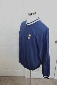 Men's Size M ANTIGUA GOLF V Neck Blue pullover long sleeve Naples Memorial LPGA - Picture 1 of 8