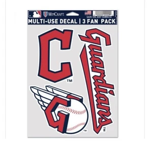 Cleveland Gaurdians 3 Pack Decal Set MLB - Picture 1 of 1