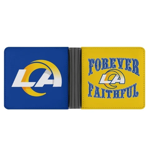 Forever Faithful Los Angeles Rams Fans PU Wallet Double Sided Printed Wallet Cover