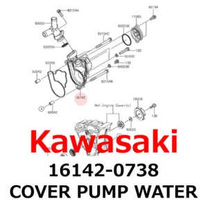 【NEW】Kawasaki Genuine 2017-2023 KX250 COVER PUMP WATER 16142-0738 - Picture 1 of 1