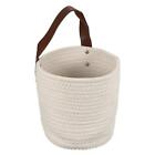 Cotton Rope Plant Basket, Decorative Woven Planter Pot for Home Decor, White