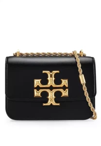 Tory Burch Eleanor Small Convertible Chain Women's Leather Shoulder Bag Black - Picture 1 of 7