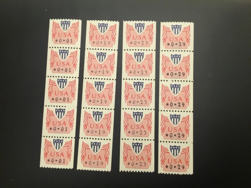 ICOLLECTZONE US CPV31 1 Cent, 19 cent 23 cent and 29 Cent Strip of five VF NH - Image 1 of 1
