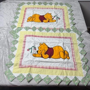 2- Winnie the Pooh vintage sham scalloped edges standard 26 X 19 - Picture 1 of 7