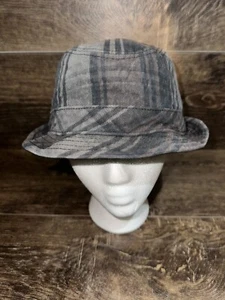 Converse One Star Fedora Hat Cap Youth L/XL Gray Plaid Casual Kids Target - Picture 1 of 8