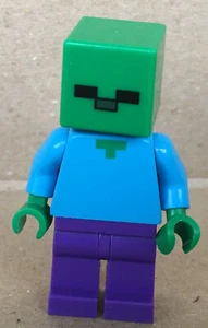 LEGO® Minifigura Minecraft Zombie de Set 21113 21119 21123 21147 - min010 - Imagen 1 de 5