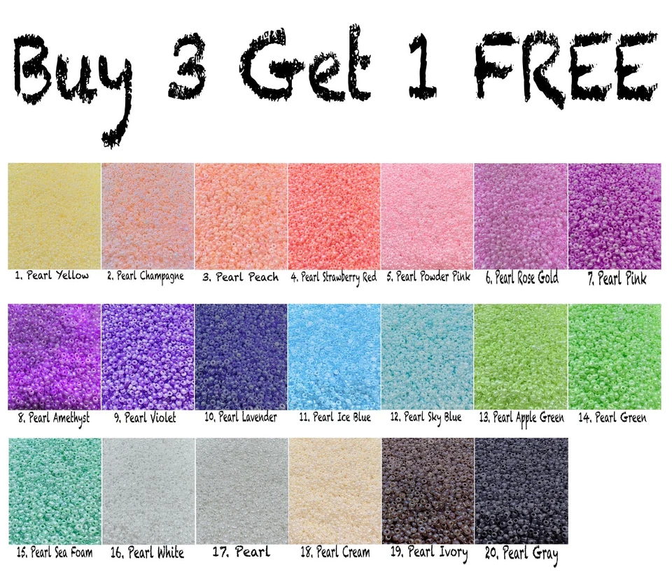 2MM Glass Seed Beads 50Gram 11/0 Jewellery Craft Making Bracelet UK Stock - Image 1 of 1