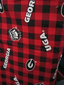 University Of Georgia Cotton Fabric By Half Yard - Picture 1 of 2