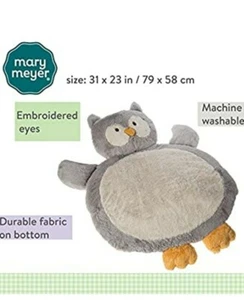 Best Ever Baby Mat Owl Shaped Mary Meyer Infant Plush and Soft 31" NEW - Picture 1 of 3