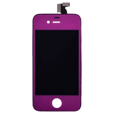 Conjunto de marco digitalizador LCD para Apple iPhone 4 CDMA púrpura/negro vidrio frontal  Foto 1 de 2