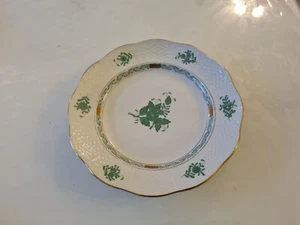 Herend Green Apponyi Salad Plate Chinese Bouquet Weave Border 520/AV - Picture 1 of 7