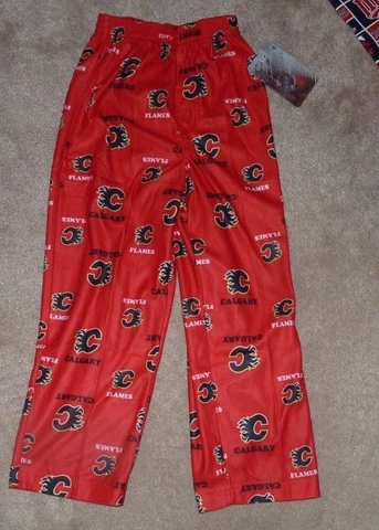 NEW NHL Calgary Flames Ice Hockey Loungewear Sleepwear Pants 4T Toddler NWT Cover