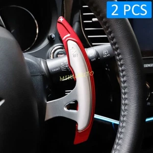 Red Steering Wheel Paddle Shifter Extension For Outlander Sport Eclipse Cross - Picture 1 of 10