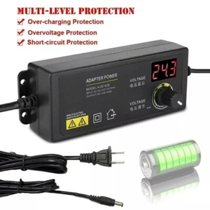 Adjustable AC/DC Power Supply Adapter Charger Variable Voltage 3V-36V Universal - Picture 1 of 10