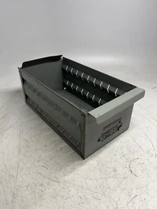 Caja de almacenamiento industrial con cajón de metal vintage archivo pátina óxido rústico Art Deco - Imagen 1 de 14