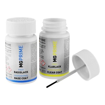 Lackstift Set RAL 1036 Perlgold Pearl gold seidenmatt Basislack Klarlack je 50ml - Bild 1 von 4