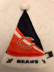 CHICAGO BEARS NFL Holiday Christmas Santa Hat NWT - Picture 1 of 2