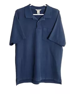 LL Bean Herren Shirt Large knitterarm Polo Kurzarm Pullover Navy - Bild 1 von 4
