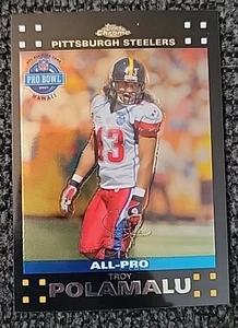 2007 Topps Chrome Football Troy Polamalu #TC47 Steelers All Pro - Picture 1 of 2