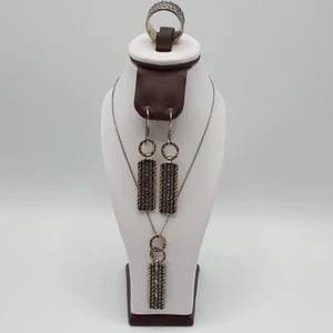 Trio Kabyle Jewelry Set 925 Sterling Silver – Ring, Earrings & Pendant- 7053 - Picture 1 of 6