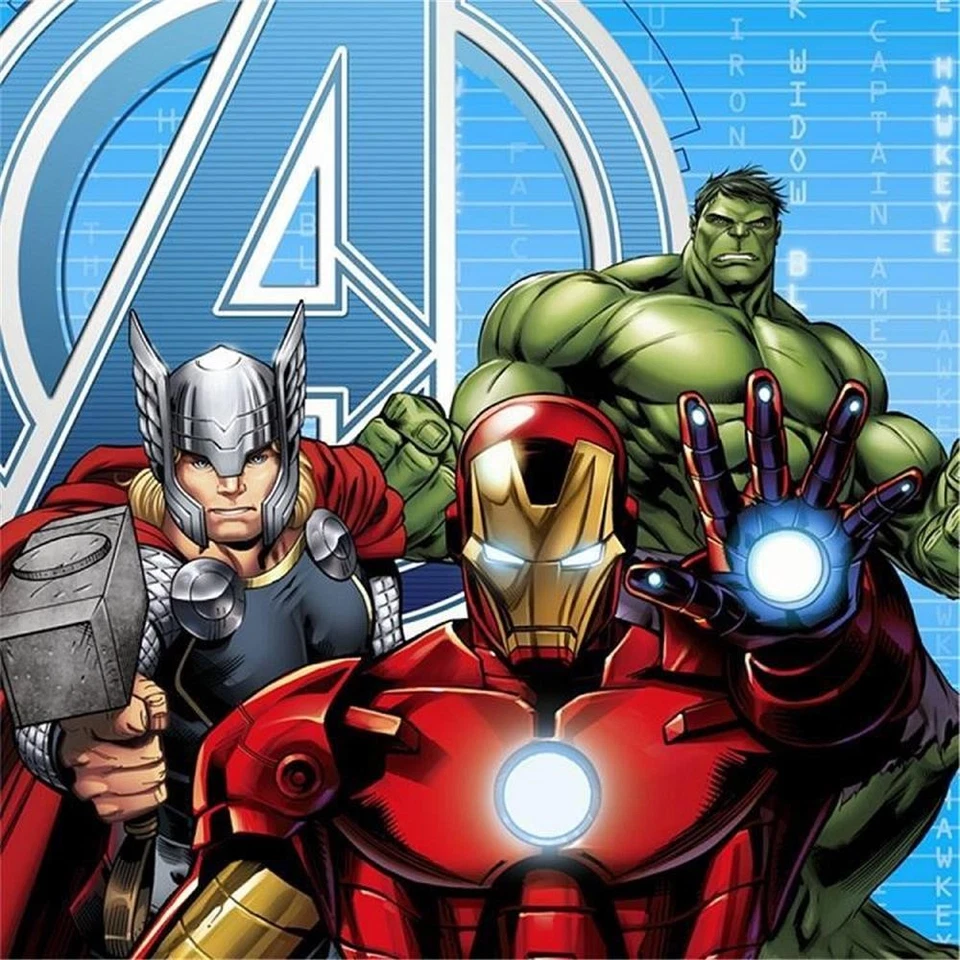 Avengers Assemble Lunch Dinner Napkins Birthday Party Supplies 16 Per Package - Image 1 of 1