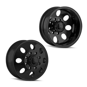 17x6.5 Ion 167 Black GM/DODGE/FORD DUALLY Wheels 8x6.5 Set of 4 - Picture 1 of 5