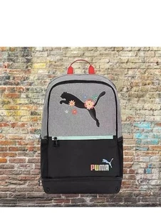 PUMA Kids' Eclipse 18.5" Backpack - Gray/Black/Floral New In Factory Bag. - Picture 1 of 3