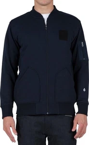 Volcom Mens Stash Bomber Jacket Blue Black XL AS841400-BLB - Picture 1 of 6