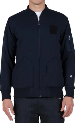 Volcom Mens Stash Bomber Jacket Blue Black XL AS841400-BLB - Image 1 of 4