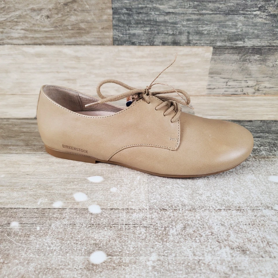 Zapatos Birkenstock Saunders para dama talla 5 EU 36 cuero natural desnudo con cordones Oxford Foto 1 de 4
