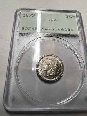 1872 PROOF 3 Cent Nickel. PCGS PR64 - Image 1 of 3