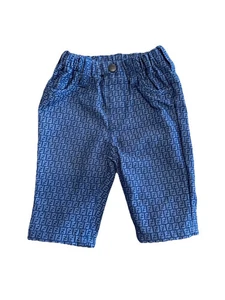 Pantalone jeans FENDI bambino monogramma LOGATO DENIM CAMPIONE 3 mesi blu logo FF - Foto 1 di 6