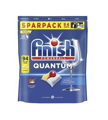 Finish Powerball Quantum All-in-1 Citrus Geschirrspültabs Spülmitteltabs 94 Caps - Bild 1 von 4
