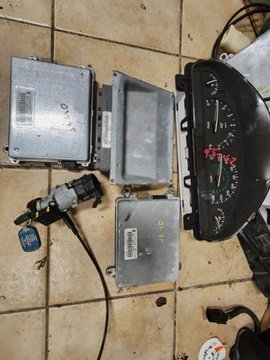 JAGUAR 1999 2000 2001 2002 TIPO S CLÚSTER ECM MÓDULO DELANTERO TRASERO LLAVE DE ENCENDIDO Foto 1 de 4