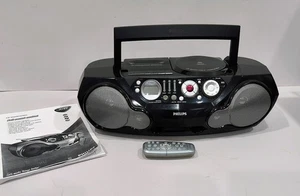 Philips AZ2045 CD Radio Cassette Recorder Boombox w/ Remote Manual WORKS GREAT - Picture 1 of 16