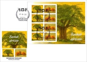 TOGO 2025 MS8V FDC IMPERF - AFRICAN BAOBAB AFRICAIN - TREE TREES ARBRES - Picture 1 of 1