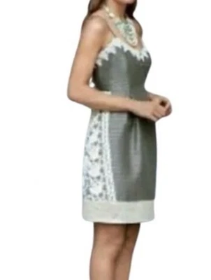 Vestido/bolsillos Moulinette Soeurs Anthropologie lavado a la lluvia pizarra ganchillo NUEVO talla 10 Foto 1 de 4