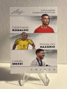 TARJETA DE FÚTBOL MESSI * RONALDO * NAZARIO * "TRIPLE EDICIÓN" 2024 LANZAMIENTO ESPECIAL - Imagen 1 de 2