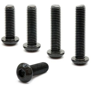 - #10-32 x Viti a Tappo con Testa a Bottone da 1", ASME B18.3, Acciaio Lega, Nero O... - Foto 1 di 3