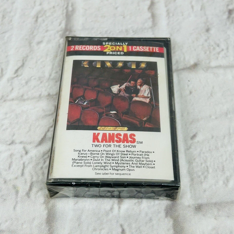 Two for the Show Kansas Cassette 1989 Kirshner Records 2 On 1 - Image 1 of 4