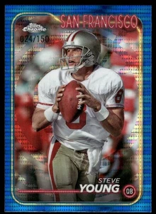 2024 Topps Chrome Steve Young Blue Sonar Refractor /150 #178 San Francisco 49ers - Picture 1 of 2