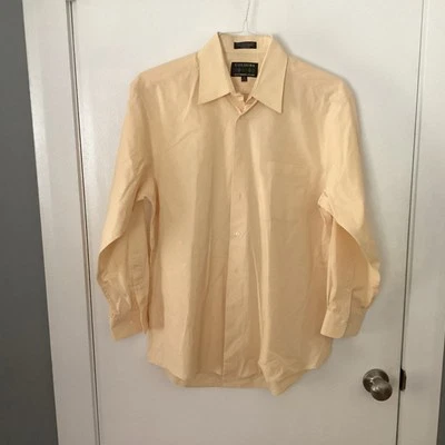 Camisa de vestir amarilla Colours By Alexander Julian para hombre talla M nueva sin etiquetas Foto 1 de 3