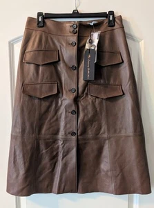 Antonio Melani Women's Medium Leather Skirt (below knee) NWT - Picture 1 of 8