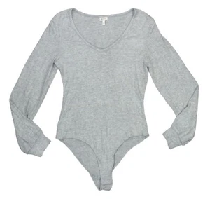 Selfie by Self Esteem Long Sleeve Cheeky Fit Solid Juniors Bodysuit L NWT Grey - Picture 1 of 1