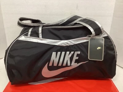 Bolso de Gimnasio Nike Luna Duffel Estilo # BA3064 030 Negro/Plateado "de colección" Etiquetas Originales Foto 1 de 4